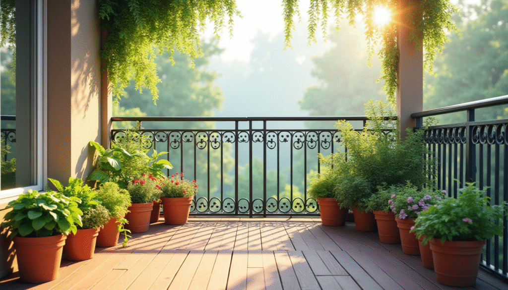 split balcony garden